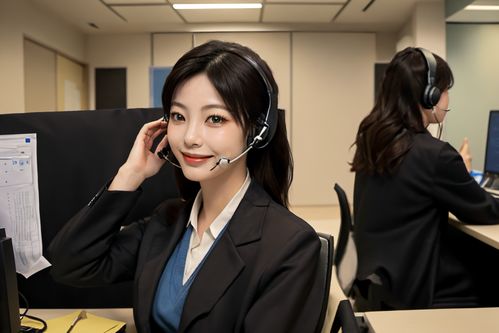 職場女性客服人物肖像攝影圖 攝影圖